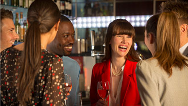 friends at happy hour