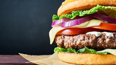 burger dark background