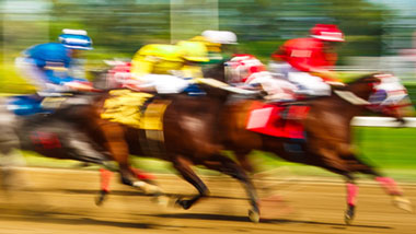 stylized horse racing